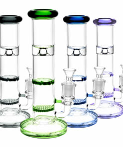 Shop Honeycomb & Turbine Perc Water Pipe - 9"/14mm F/Colors Vary in australian