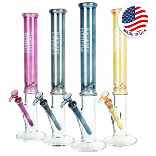 Shop Phoenix Rising Shine Tops Tall Straight Water Pipe-18"/14mm F/Clrs Vry in australian