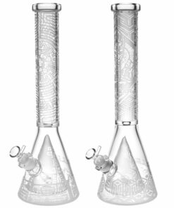 Shop Pulsar Mystical Geometry Beaker Water Pipe - 16"/14mm F/Styles Vry in australian