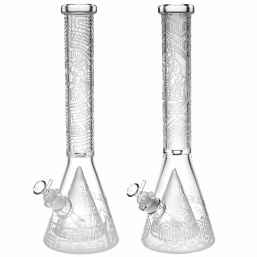 Shop Pulsar Mystical Geometry Beaker Water Pipe - 16"/14mm F/Styles Vry in australian