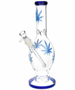 Shop Hemp Leaf Egg Vase Water Pipe - 12" / 14mm F / Colors Vary in australian