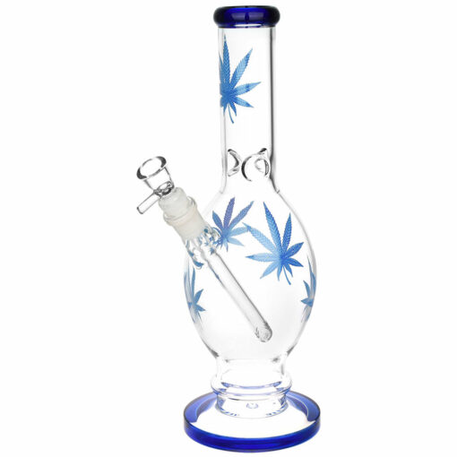 Shop Hemp Leaf Egg Vase Water Pipe - 12" / 14mm F / Colors Vary in australian