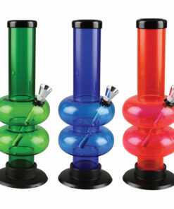 Shop Acrylic Double Bubble Water Pipe - 9" / Colors Vary in australian