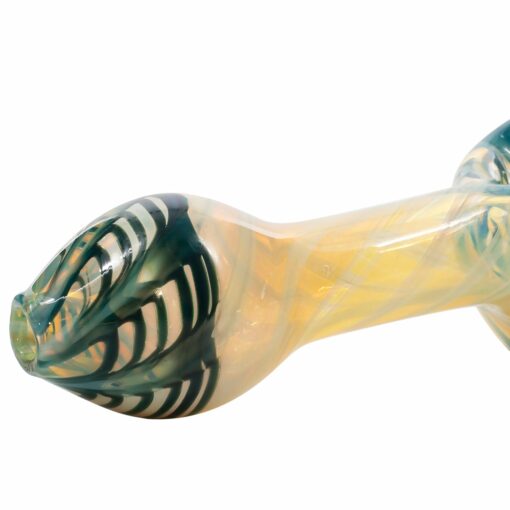 Shop LA Pipes Twisty Cane Spoon Glass Pipe (Various Colors) in australian