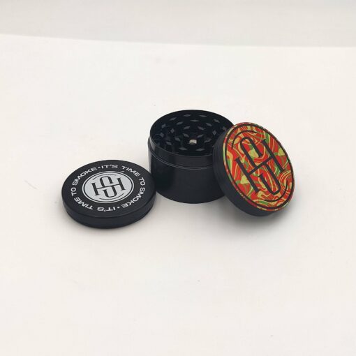 Shop High Society - 4 PC 63mm Ceramic Teflon Coated Grinder - Rasta in australian