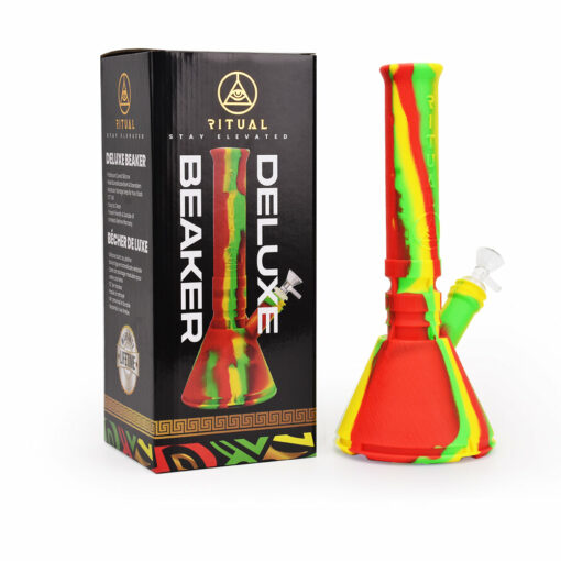 Shop Ritual - 12'' Deluxe Silicone Modular Beaker - Rasta in australian