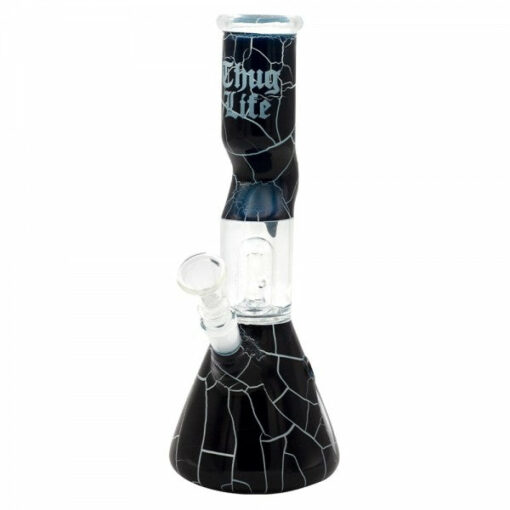 Shop Thug Life | 10" Cracked Stone Glass Water Pipe in australian