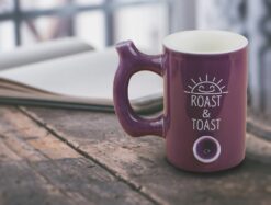 Shop Plum Color Glossy Premium Roast & Toast Mug in australian