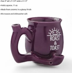 Shop Premium Roast & Toast Single Wall Mug - Shiny Plum with White Print in australian