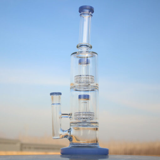 Shop Approx. 12" Dual Matrix Percolator Glass Water Pipe in australian