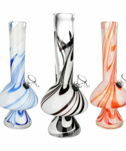 Shop Marvelous Mushroom Soft Glass Water Pipe - 12" / Colors Vary in australian