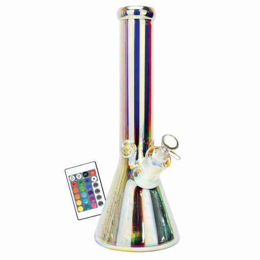 Shop Space Party Beaker Water Pipe w/ LED Light - 14" / 14mm F in australian