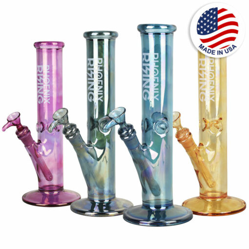 Shop Phoenix Rising Shine Straight Wide Water Pipe - 12"/14mm F/Clrs Vry in australian