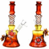 Shop Amber Autumn Flower Water Pipe | 8.5" | 14mm F in australian