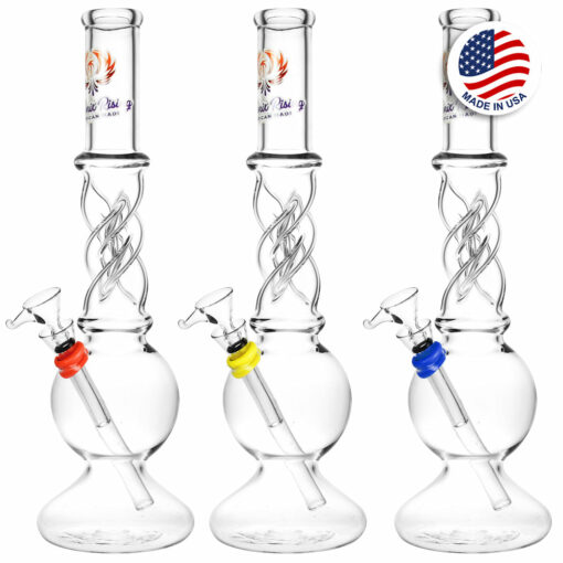 Shop Phoenix Rising Twist Dome Base Water Pipe - 12"/Colors Vary in australian