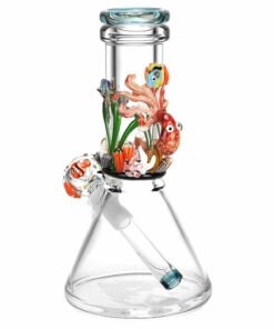 Shop Empire Glassworks Baby Beaker Water Pipe - 8"/14mm F/Under the Sea in australian