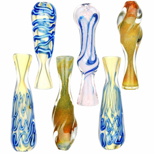 Shop Easygoing Glass Chillum - 3"-3.5" / Assorted Styles 6PC BUNDLE in australian