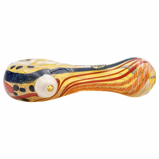 Shop LA Pipes "Dollar Pancake" Dichroic Color-Changing Spoon Glass Pipe in australian