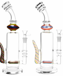 Shop Candy Striped Water Pipe w/ Horn - 12.5"/14mm F/Colors Vary in australian