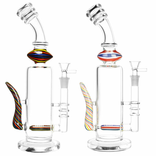 Shop Candy Striped Water Pipe w/ Horn - 12.5"/14mm F/Colors Vary in australian