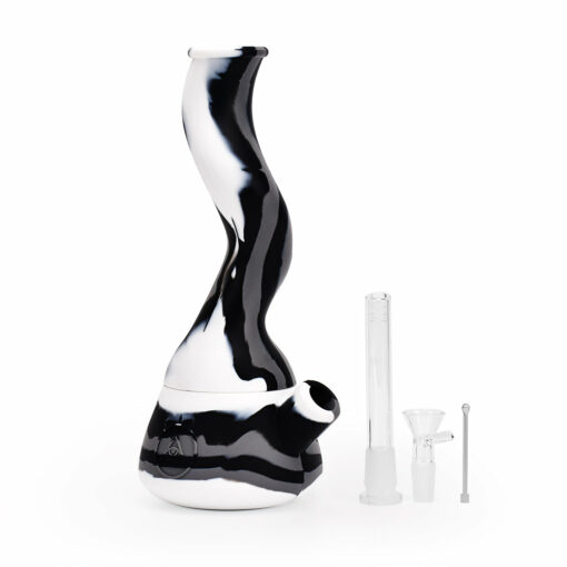 Shop Ritual - 10'' Wavy Silicone Beaker - Black & White in australian