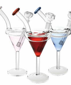 Shop Martini Glass Water Pipe - 9.5"/14mm F / Colors Vary in australian