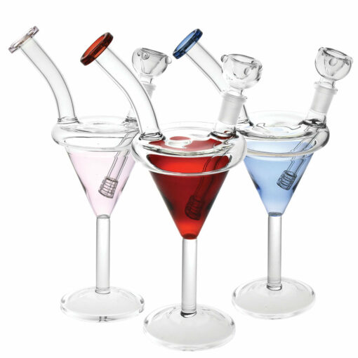 Shop Martini Glass Water Pipe - 9.5"/14mm F / Colors Vary in australian