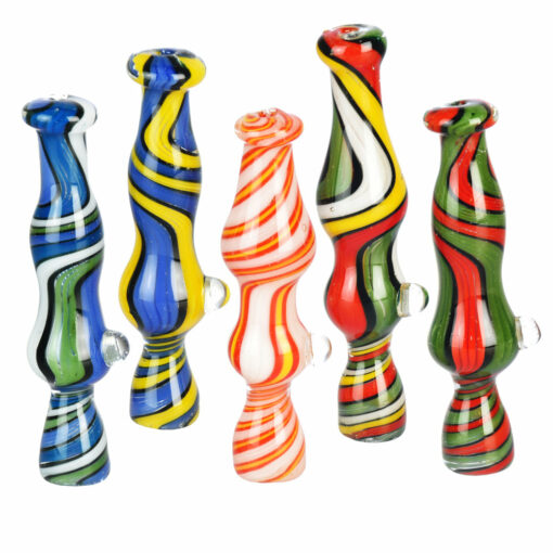 Shop Dancing Colors Wig Wag Chillum Pipe - 3.75"/Colors Vary in australian