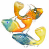 Shop Standing Fritted Tropical Fish Hand Pipe | Colors Vary in australian