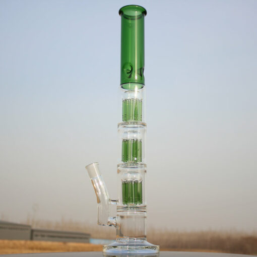 Shop Approx. 19" Triple Tree Percolator Glass Water Pipe in australian