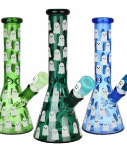 Shop Ghostly Glow Beaker Water Pipe | 10" | 14mm F in australian