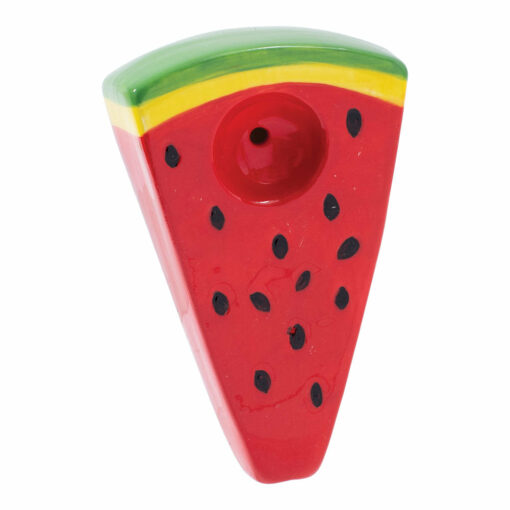 Shop Wacky Bowlz Watermelon Slice Ceramic Pipe - 3.75" in australian