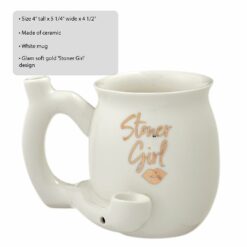 Shop Stoner girl white with gold imprint mug - roast & toast mug in australian