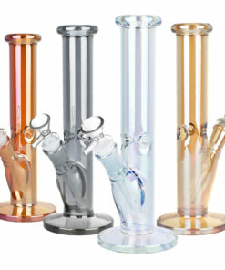 Shop Infinite Splendor Glass Straight Tube Water Pipe - 9.75" / 14mm F / Colors Vary in australian