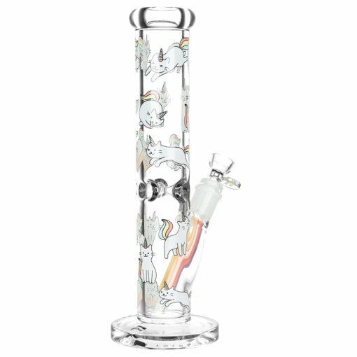 Shop Pulsar Caticorn Design Series Straight Tube Water Pipe | 12" | 14mm F in australian