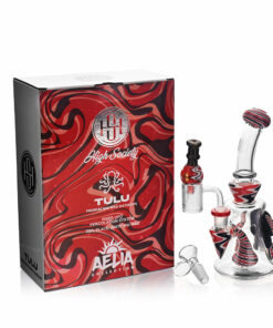 Shop High Society - Tulu Premium Wig Wag Concentrate Rig (Red & Black) in australian