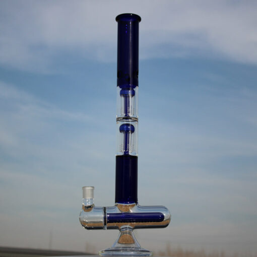 Shop 18" Inline and Dual Arm Percolated Glass Water Pipe in australian