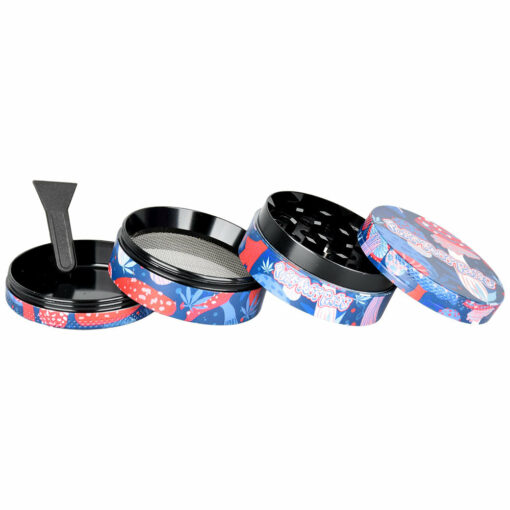 Shop Psychedelic Mushroom Grinder - 4pc / 2" / Assorted Designs 12PC DISPLAY in australian