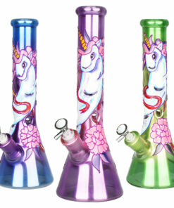 Shop Unicorn Glow Beaker Water Pipe | 13.5" | 14mm F in australian