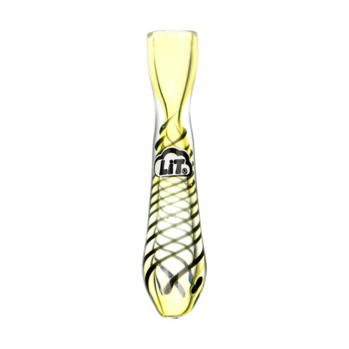 Shop LiT Spiral Striped Glass Chillum - 3.25" / Assorted Colors 24PC DISPLAY - in australian