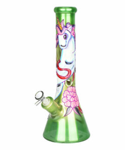 Shop Unicorn Glow Beaker Water Pipe | 13.5" | 14mm F in australian