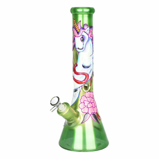 Shop Unicorn Glow Beaker Water Pipe | 13.5" | 14mm F in australian