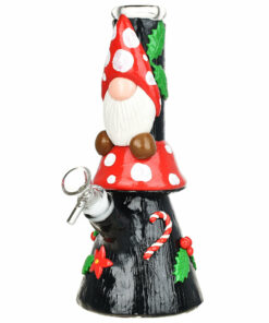 Shop Mushroom Gnome Glass & Enamel Water Pipe - 9.5" / 14mm F in australian