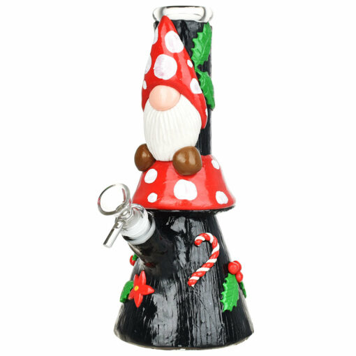 Shop Mushroom Gnome Glass & Enamel Water Pipe - 9.5" / 14mm F in australian