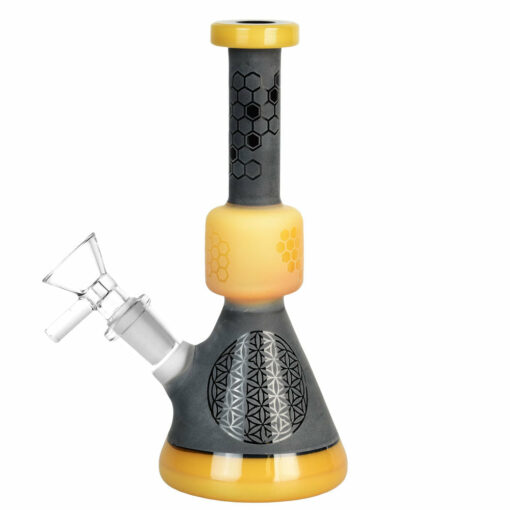 Shop Black Frost Bee Geometry Water Pipe - 7"/14mm F/Colors Vary in australian