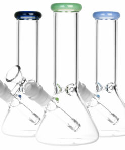 Shop Classic Glass Beaker Water Pipe - 8" / 14mm F / Colors Vary in australian