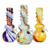 Shop Frenetic Frit Stripe Soft Glass Water Pipe - 10.25" / Colors Vary in australian