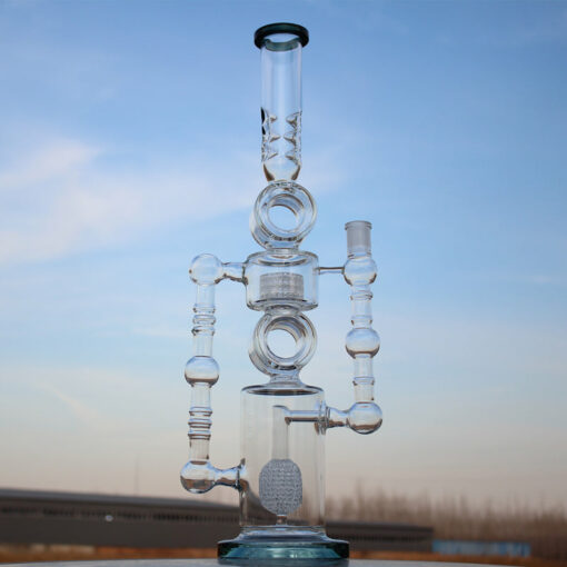 Shop Massive Approx. 22 Inch Dual Perc Recycler Style Water Pipe in australian