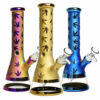 Shop Metallic Hemp Leaf Water Pipe - 10" / 14mm F / Colors Vary in australian