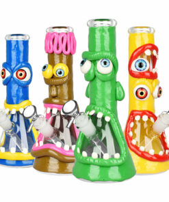 Shop Maniacal Monster 3D Painted Beaker Water Pipe - 10" / Designs Vary in australian